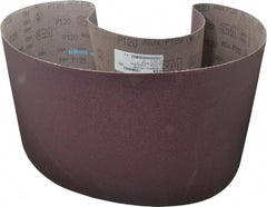 3M - 10" Wide x 70-1/2" OAL, 120 Grit, Aluminum Oxide Abrasive Belt - Aluminum Oxide, Fine, Coated, X Weighted Cloth Backing, Series 341D - Exact Tooling