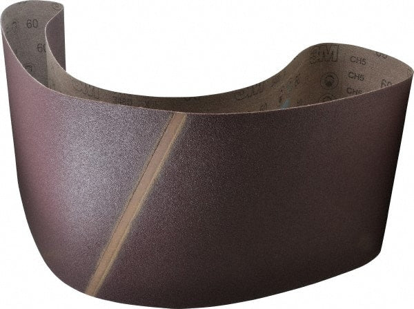 3M - 10" Wide x 70-1/2" OAL, 60 Grit, Aluminum Oxide Abrasive Belt - Aluminum Oxide, Medium, Coated, X Weighted Cloth Backing, Series 341D - Exact Tooling