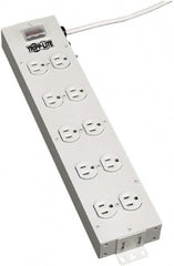 Tripp-Lite - 10 Outlets, 120 VAC15 Amps, 15' Cord, Power Outlet Strip - Keyhole, Tab Mount, 5-15 NEMA Configuration, 17-1/2" Strip - Exact Tooling