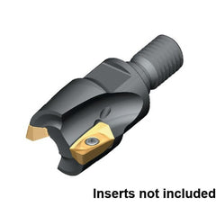 Kennametal - 25mm Cut Diam, 35mm OAL, Indexable Square Shoulder End Mill - M12 Modular Connection, 0° Lead Angle - Exact Tooling