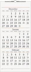AT-A-GLANCE - 7 Sheet, 12 x 27", Wall Calendar - White - Exact Tooling
