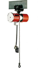 CM - 1/4 Ton Load Limit, 10' Max Height Hook Mount Air Hoist - 70 SCFM at 90 PSI, 15-1/4" Min Headroom, Pendant Control - Exact Tooling