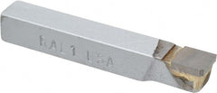 Accupro - 2-1/2 Inch Long, 1/32 Inch Radius, Left Hand, Concave, RAL Style Radius Cutting Tool Bit - 3/8 Inch Long Tip, 3/32 Inch Thick, 3/8 Inch Shank Square, Carbide Tip - Exact Tooling