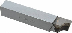 Accupro - 4-1/2 Inch Long, 7/16 Inch Radius, Left Hand, Concave, RAL Style Radius Cutting Tool Bit - 3/4 Inch Long Tip, 3/16 Inch Thick, 3/4 Inch Shank Square, Carbide Tip - Exact Tooling