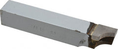 Accupro - 4-1/2 Inch Long, 15/32 Inch Radius, Left Hand, Concave, RAL Style Radius Cutting Tool Bit - 3/4 Inch Long Tip, 3/16 Inch Thick, 3/4 Inch Shank Square, Carbide Tip - Exact Tooling