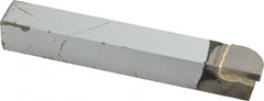 Accupro - 3-1/2 Inch Long, 3/8 Inch Radius, Right Hand, Convex, RXD Style Radius Cutting Tool Bit - 1/2 Inch Long Tip, 1/8 Inch Thick, 1/2 Inch Shank Square, Carbide Tip - Exact Tooling
