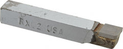 Accupro - 2-1/2 Inch Long, 1/16 Inch Radius, Left Hand, Convex, RXL Style Radius Cutting Tool Bit - 3/8 Inch Long Tip, 3/32 Inch Thick, 3/8 Inch Shank Square, Carbide Tip - Exact Tooling