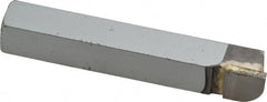 Accupro - 2-1/2 Inch Long, 1/4 Inch Radius, Left Hand, Convex, RXL Style Radius Cutting Tool Bit - 3/8 Inch Long Tip, 3/32 Inch Thick, 3/8 Inch Shank Square, Carbide Tip - Exact Tooling