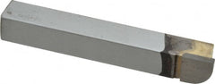 Accupro - 3-1/2 Inch Long, 3/8 Inch Radius, Left Hand, Convex, RXL Style Radius Cutting Tool Bit - 1/2 Inch Long Tip, 1/8 Inch Thick, 1/2 Inch Shank Square, Carbide Tip - Exact Tooling