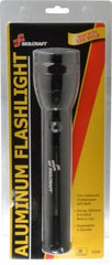 Ability One - Xenon Bulb, Industrial/Tactical Flashlight - Black Aluminum Body, 2 D Batteries Not Included - Exact Tooling