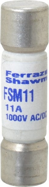 Ferraz Shawmut - 1,000 VAC/VDC, 11 Amp, Fast-Acting Multimeter Fuse - 38mm OAL, 20 at AC/DC kA Rating, 10.3mm Diam - Exact Tooling