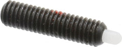 Gibraltar - 10-32, 3/4" Thread Length, 1/8" Plunger Projection, Steel Threaded Spring Plunger - 0.092" Max Plunger Diam, 3/4" Plunger Length, 1.3 Lb Init End Force, 2.7 Lb Final End Force, 1/16" Hex - Exact Tooling