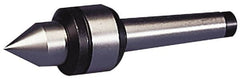Value Collection - MT2 Taper Shank, Live Center - 2,000 Max RPM, 29mm Point Diam, 148 Point Length, 300 Lb Max Workpc, Standard Point - Exact Tooling