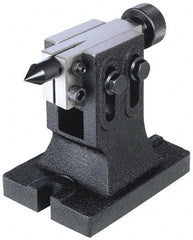 Interstate - 4" Centerline Height, Tailstock - Adjustable, Cast Iron, Use with Speed-Dex Indexing fixtures - Exact Tooling