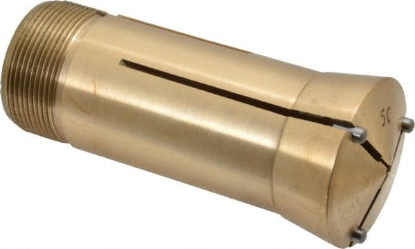 Interstate - 1-1/2 Inch Head Diameter, 0.059 Inch Pilot Hole, 5C Emergency Collet - 3.28" Overall Length, Brass, 0.0032 Inch TIR - Exact Tooling