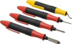 Shaviv - Hand Deburring Tool Set - Plastic Handle - Exact Tooling