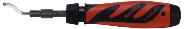 Shaviv - 12 Piece, Cobalt Blade, Hand Deburring Tool Set - E Blade Holder, For Hole Edge, Straight Edge - Exact Tooling