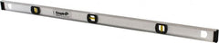 Empire Level - 48" Long 3 Vial I-Beam Level - Aluminum, Silver, 1 Level & 2 Plumb Vials - Exact Tooling