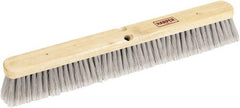 Harper Brush - 36" Smooth Surface Synthetic Push Broom - 3" Bristle Length, Wood Block, Threaded Handle Connection, Handle Sold Separately - Exact Tooling