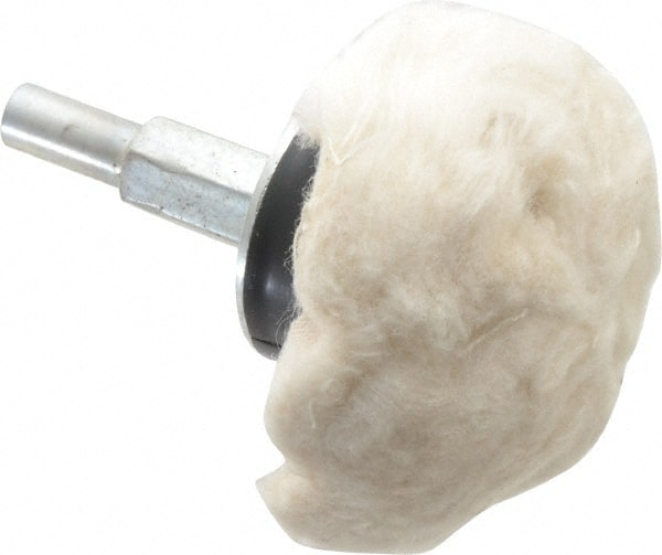 Dico - 2" Diam, 1/4" Shank Diam, Mushroom Shaped Mounted Bob - Hard Density, 2-1/2" Head Length, Wool Felt - Exact Tooling