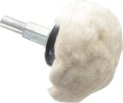 Dico - 2" Diam, 1/4" Shank Diam, Mushroom Shaped Mounted Bob - Hard Density, 2-1/2" Head Length, Wool Felt - Exact Tooling