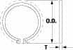Thomson Industries - 0.078" Wide, Steel 1-1/2" External Retaining Ring - For Use with Linear Bearing SSU-24, SUPER-24, 243848 - Exact Tooling