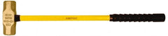 Ampco - 18 Lb Aluminum Bronze Nonsparking Sledge Hammer - 33" OAL, Fiberglass Handle - Exact Tooling