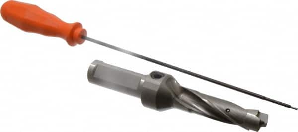 Kennametal - 17.46 to 17.96mm Diam, 3xD, 54mm Max Depth, 3/4" Shank Diam, 75.18mm Flute, 146.05mm OAL, Replaceable Tip Drill - KSEM0688 Insert, 1 Seat Size, Series KSEM - Exact Tooling