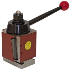 Dorian Tool - 17 to 32 Inch Lathe Swing, Wedge Type Quick Change Tool Post - 7-3/8 Inch Tool Post Height, Series DA, 2 to 3-3/8 Inch Centerline Height Range, 8-1/2 Inch Overall Height - Exact Tooling