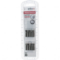 Wiha - Slotted Screwdriver Bits Reversible: NonReversible Blade Width (Inch): 5/16 - Exact Tooling