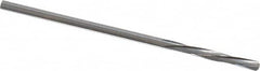Magafor - 1.4707mm Solid Carbide 4 Flute Chucking Reamer - Spiral Flute, 0.0579" Straight Shank, 25/64" Flute Length, 1-9/16" OAL - Exact Tooling