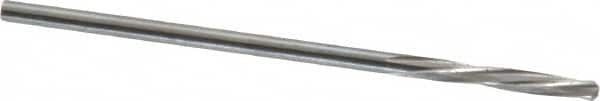 Magafor - 1.5291mm Solid Carbide 4 Flute Chucking Reamer - Spiral Flute, 0.0602" Straight Shank, 25/64" Flute Length, 1-9/16" OAL - Exact Tooling