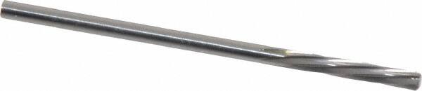 Magafor - 2.5705mm Solid Carbide 6 Flute Chucking Reamer - Spiral Flute, 0.1012" Straight Shank, 19/32" Flute Length, 2-1/4" OAL - Exact Tooling