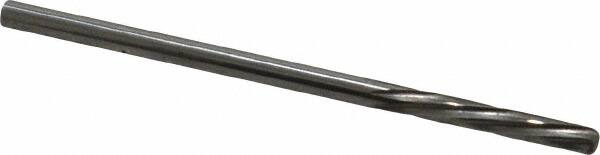 Magafor - #37 Solid Carbide 6 Flute Chucking Reamer - Spiral Flute, 0.1039" Straight Shank, 19/32" Flute Length, 2-1/4" OAL - Exact Tooling