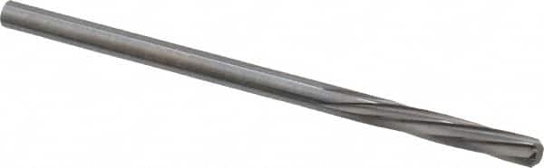 Magafor - #34 Solid Carbide 6 Flute Chucking Reamer - Spiral Flute, 0.111" Straight Shank, 19/32" Flute Length, 2-1/4" OAL - Exact Tooling