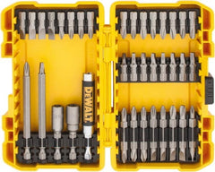 DeWALT - 37 Piece, Screwdriver Bit Set - #1, #2 & #3 Phillips, #1, #2 & #3 Square Recess, #6, #8 & #10 Slotted - Exact Tooling