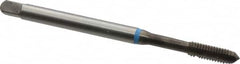 Emuge - #10-32 UNF 2BX 3 Flute Bright Finish Cobalt Straight Flute Machine Tap - Modified Bottoming, Right Hand Thread, 2.756" OAL, 0.512" Thread Length, Oversize - Exact Tooling