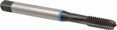 Emuge - 3/8-16 UNC 2BX 3 Flute Nitride Finish Cobalt Straight Flute Machine Tap - Modified Bottoming, Right Hand Thread, 3.937" OAL, 0.866" Thread Length, Oversize - Exact Tooling