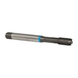 Emuge - 3/8-24 UNF 2BX 4 Flute Bright Finish Cobalt Straight Flute Machine Tap - Modified Bottoming, Right Hand Thread, 3.937" OAL, 0.709" Thread Length, Oversize - Exact Tooling