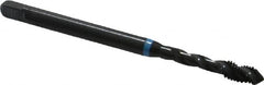 Emuge - #10-32 UNF 3 Flute 3B Modified Bottoming Spiral Flute Tap - Cobalt, Oxide Finish, 2.756" OAL, Right Hand Flute, Right Hand Thread, Series Enorm-VA - Exact Tooling