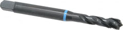 Emuge - 3/8-24 UNF 3 Flute 2B Modified Bottoming Spiral Flute Tap - Cobalt, Oxide Finish, 3.937" OAL, Right Hand Flute, Right Hand Thread, Series Enorm-VA - Exact Tooling