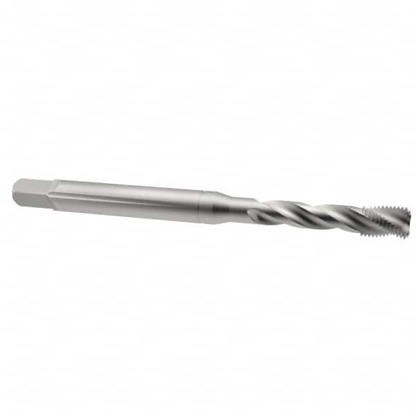 Emuge - 3/8-16 UNC 3 Flute 2B Bottoming Spiral Flute Tap - Cobalt, Bright Finish, 3.937" OAL, Right Hand Flute, Right Hand Thread, Series Enorm Z - Exact Tooling