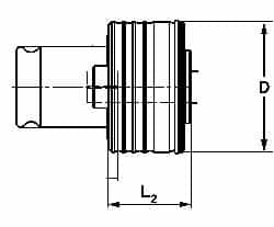 Emuge - 0.697" Tap Shank Diam, 0.523" Tap Square Size, 7/8" Tap, #3 Tapping Adapter - Exact Tooling