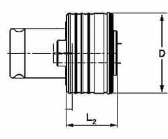 Emuge - 0.697" Tap Shank Diam, 0.523" Tap Square Size, 7/8" Tap, #3 Tapping Adapter - Exact Tooling