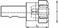 Emuge - 1" Straight Shank Diam Tapping Chuck/Holder - Exact Tooling
