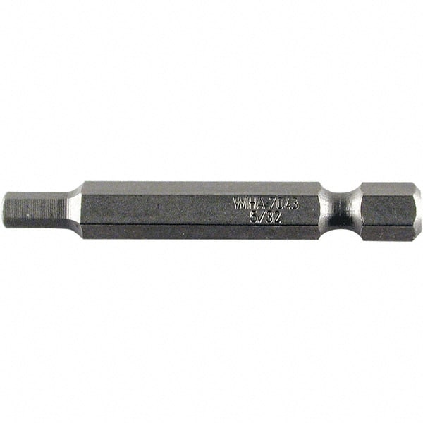 Wiha - 2.5mm Hex Power Bit - 1/4" Drive, 50mm OAL - Exact Tooling