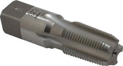 Emuge - 3/8-18 NPT Thread, 5 Flute Standard Pipe Tap - 2-9/16" OAL, 1.06" Thread Length, 0.7" Shank Diam, Bright Finish, Cobalt - Exact Tooling