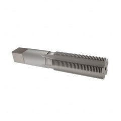 Emuge - 1/2-14 NPT Thread, 5 Flute Standard Pipe Tap - 3-1/8" OAL, 1.38" Thread Length, 11/16" Shank Diam, Bright Finish, Cobalt - Exact Tooling