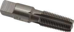 Emuge - 1/4-18 NPTF Thread, 5 Flute Standard Pipe Tap - 2-7/16" OAL, 1.06" Thread Length, 9/16" Shank Diam, Bright Finish, Cobalt - Exact Tooling