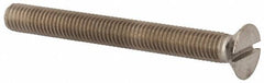 Value Collection - M10x1.50, 90mm OAL Slotted Drive Machine Screw - Flat Head, Grade 316 & A4 Stainless Steel, Uncoated, Without Washer - Exact Tooling